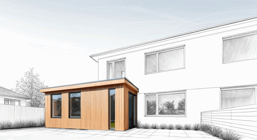 timber front porch
